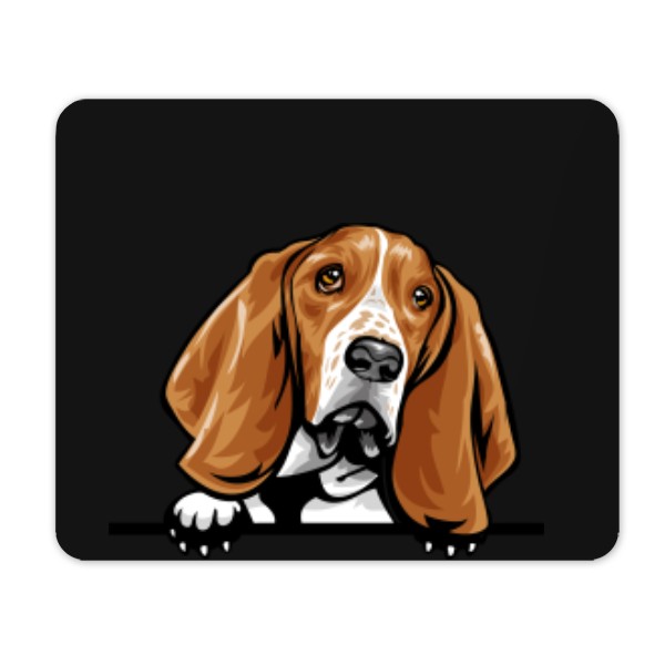 Cup white s potiskem Basset