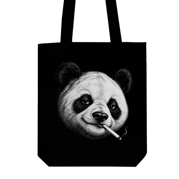 Panda, která to má v paži - bavlněná taška panda