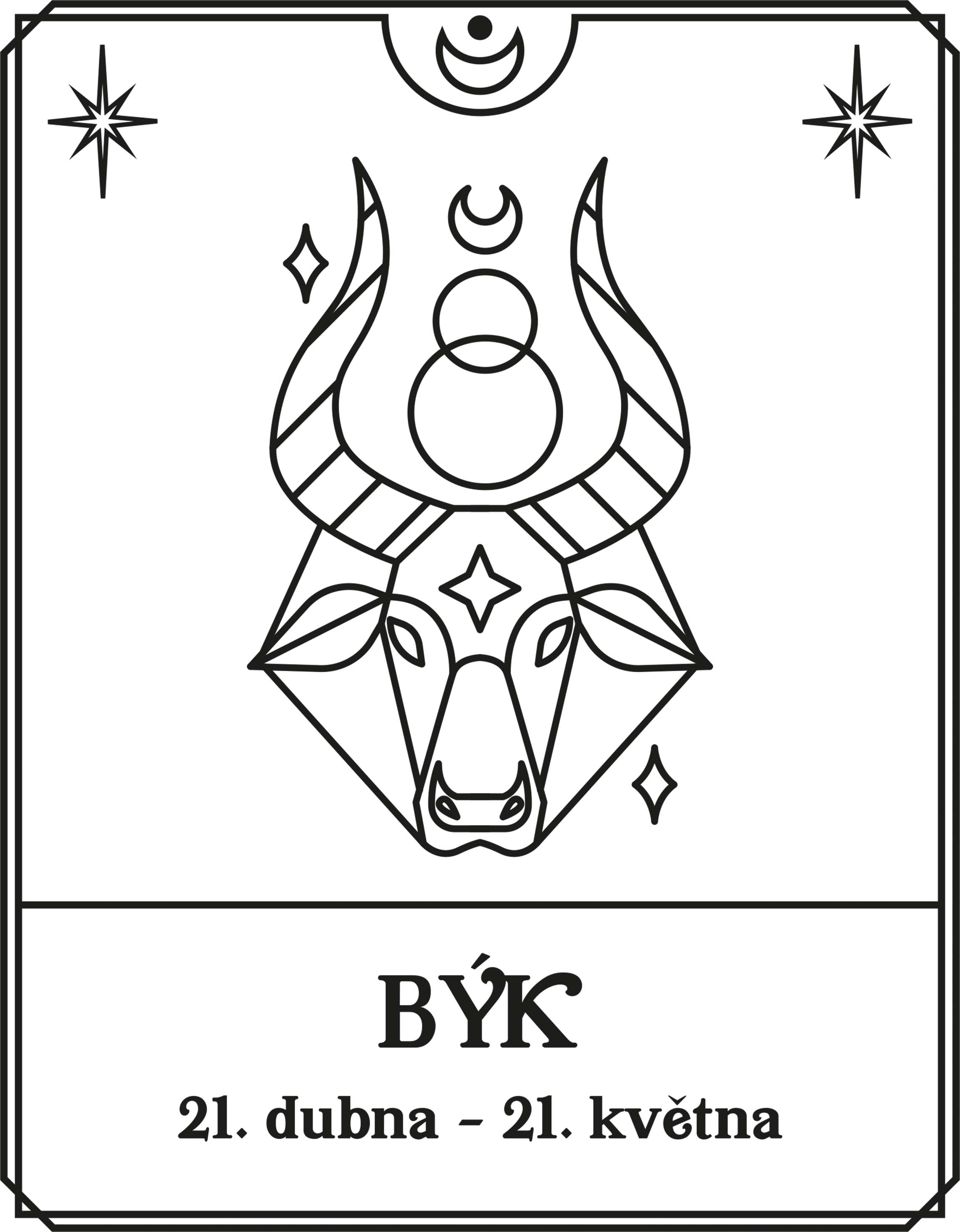 Hrnek malý bílý s potiskem Zvěrokruh býk
