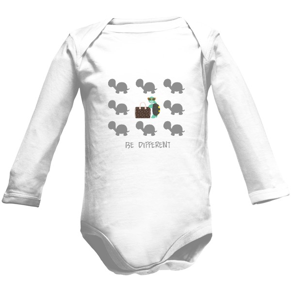 Dětské body Long  s potiskem Be different