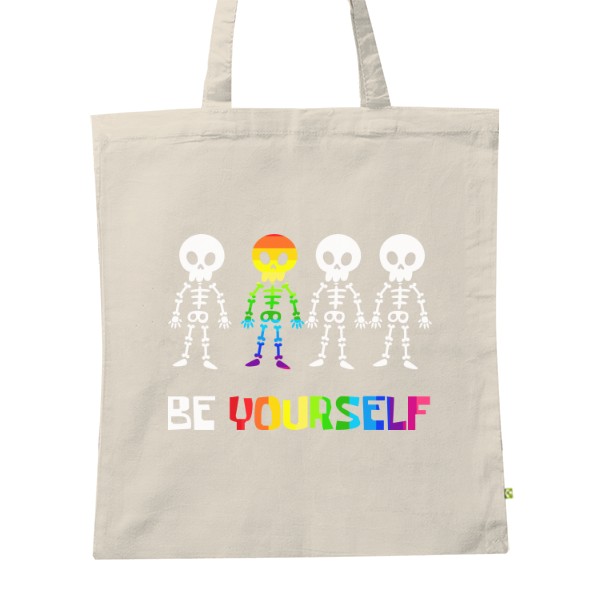 BIO plátěná taška s potiskem Be yourself