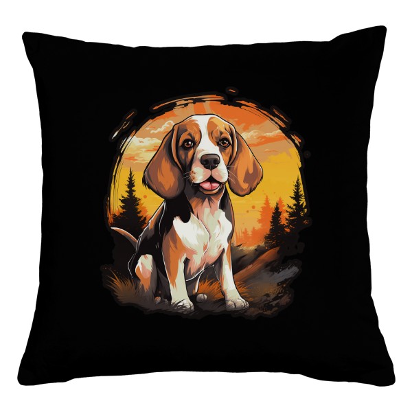 Vankúš bavlnený s potlačou Beagle