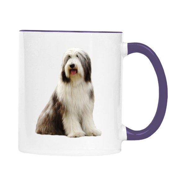 Hrnek malý barevný s potiskem Bearded kolie