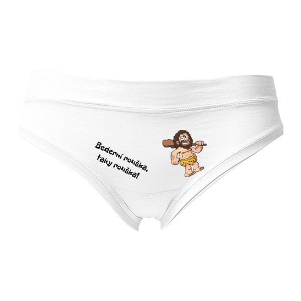 Kalhotky Fox - Výprodej s potiskem Bederní rouška, taky rouška!