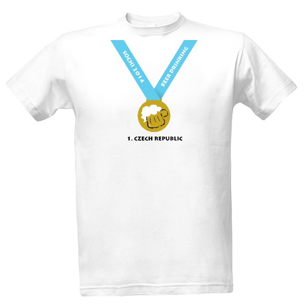 Tričko s potiskem Beer drinking