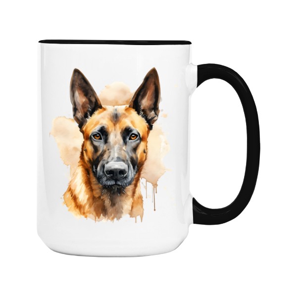 Mug big colourful s potiskem Belgický ovčák - Malinois