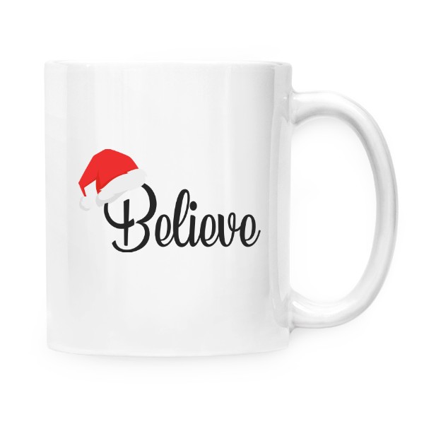 Hrnček malý biely s potlačou Believe