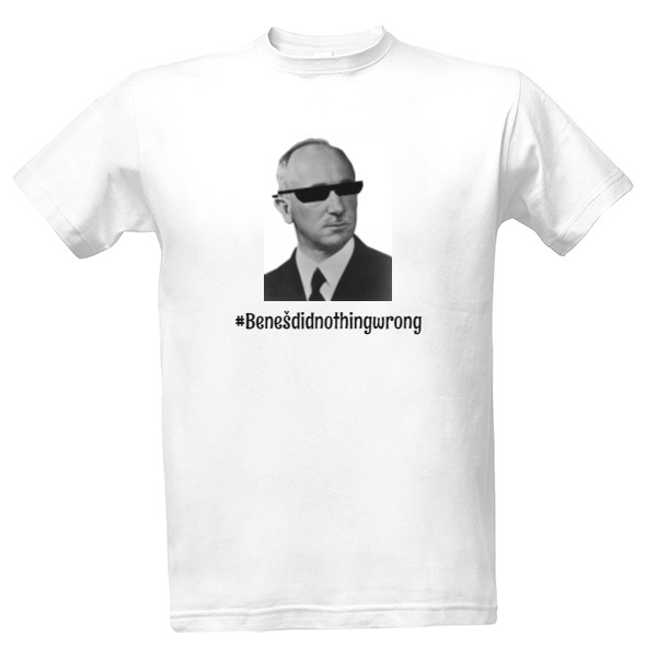 Tričko s potiskem Beneš 1 -  Světlé triko