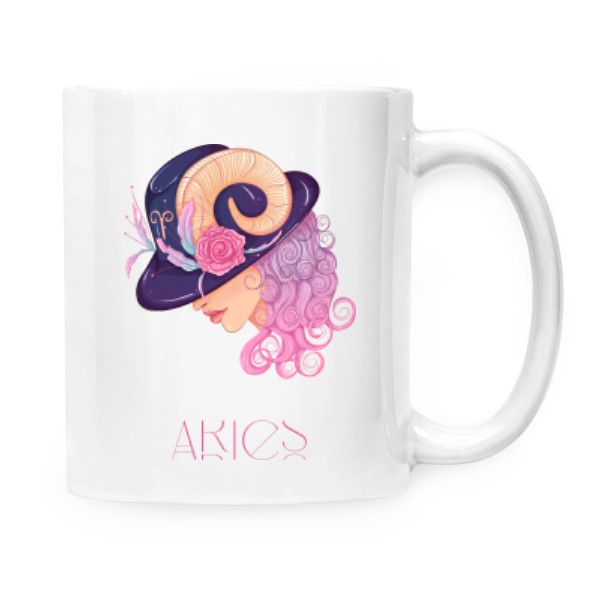 Hrnek malý bílý s potiskem Beran-Aries