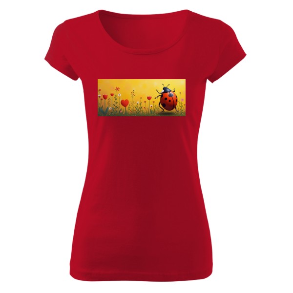 Tričko s potiskem tričko se srdíčkama