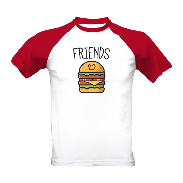 Tričko s potiskem Best friends hamburger