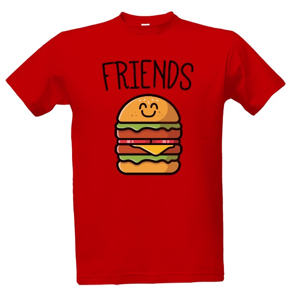 Tričko s potiskem Best friends hamburger