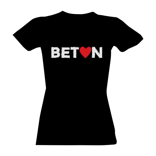 Tričko s potiskem BETON love - tmavý podklad