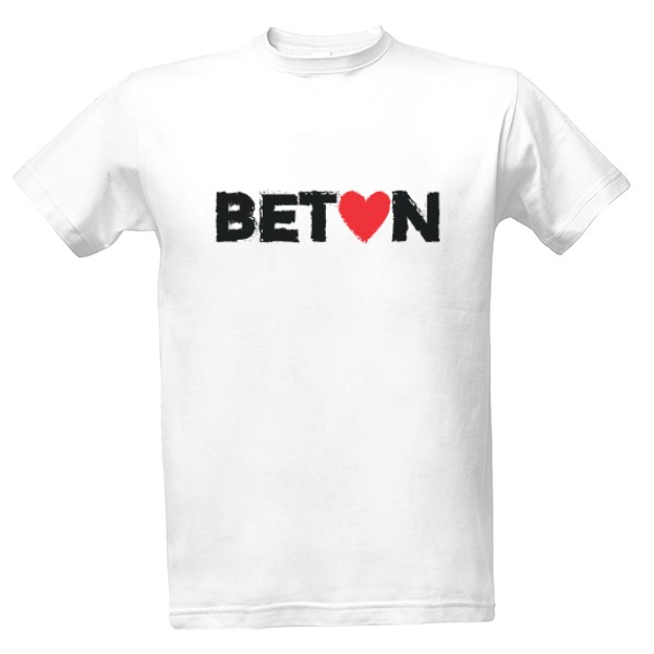 Tričko s potlačou BETON love - světlý podklad