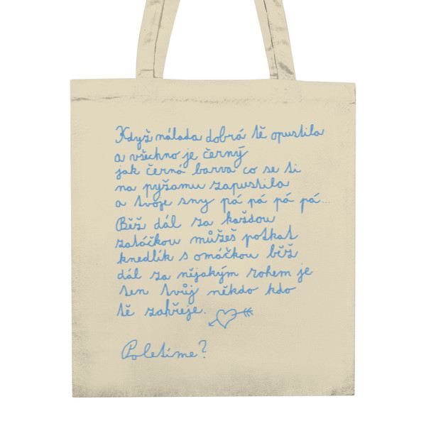 Nákupní taška unisex s potiskem Běž dál