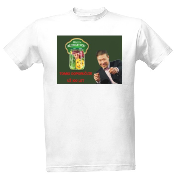 Tričko s potiskem Běženecký ocet - Tomio doporučuje