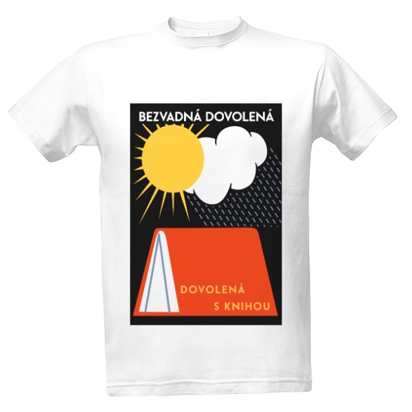 Tričko s potiskem Bezvadná dovolená - dovolená s knihou - bez pozadí