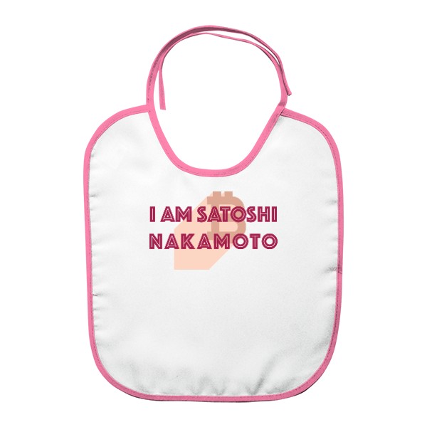 Kids' bib s potiskem Bib Jsem Satoshi Nakamoto