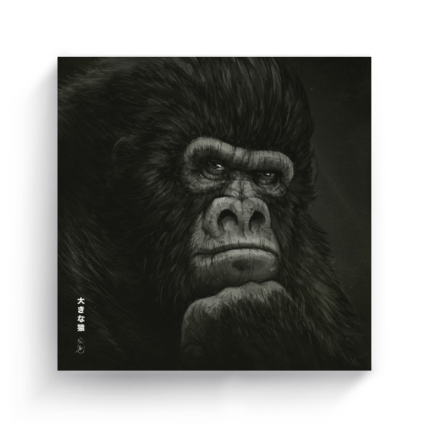 Fotoplátno čtverec s potiskem Big Ape (Plátno)