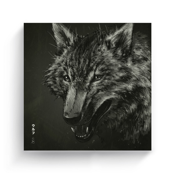 Fotoplátno čtverec s potiskem Big Wolf" Plátno