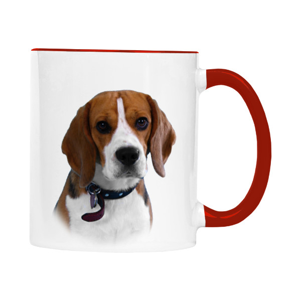 Hrnček malý farebný s potlačou Bígl 