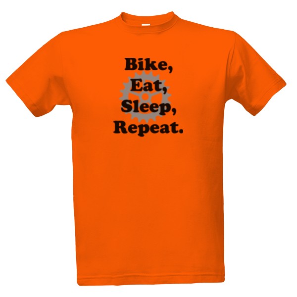 Tričko s potiskem Bike, eat, sleep, repeat
