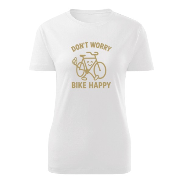 Tričko s potiskem Bike happy