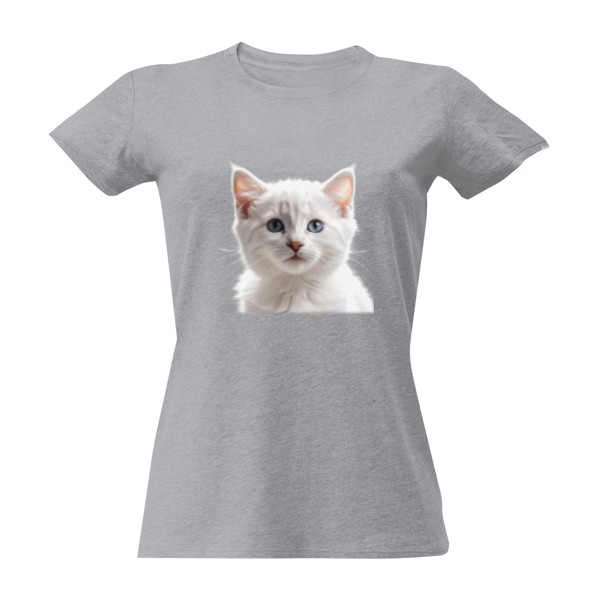 Tričko s potiskem Bílá kočka