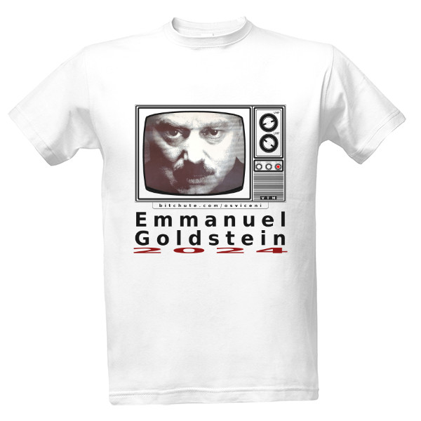 Tričko s potiskem Bílé tričko s potiskem Emmanuel Goldstein