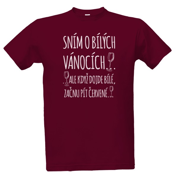 Tričko s potiskem Bílé Vánoce