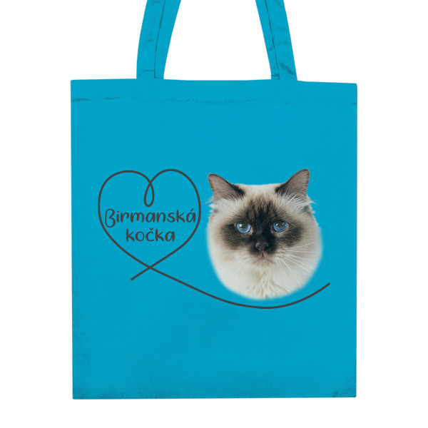 Nákupní taška unisex s potiskem Birmanská kočka