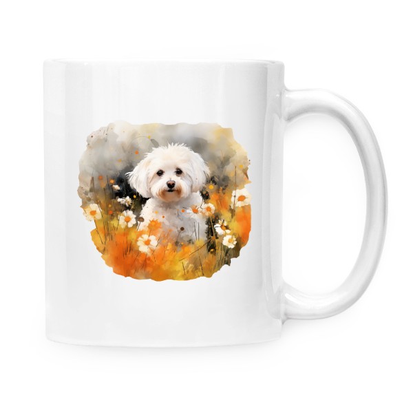 Bišonek s květinami