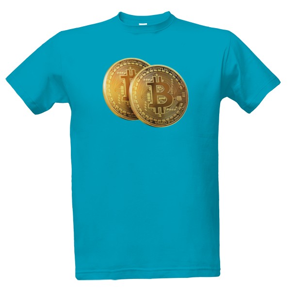 Tričko s potiskem Bitcoin 2 mince