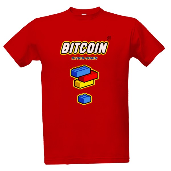 Tričko s potiskem Bitcoin blockchain