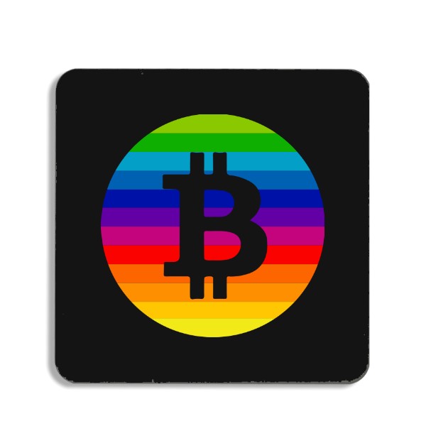 Bitcoin rainbow  coaster