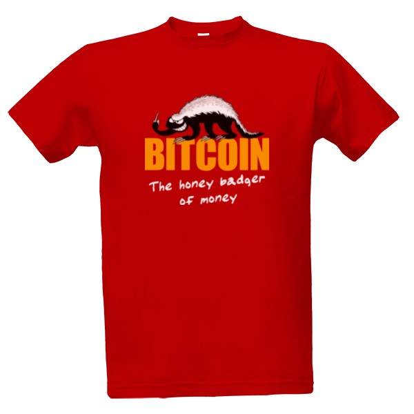 Tričko s potiskem Bitcoin - honey badger