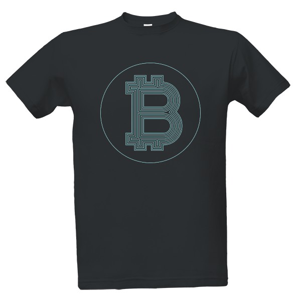 Tričko s potiskem Bitcoin logo