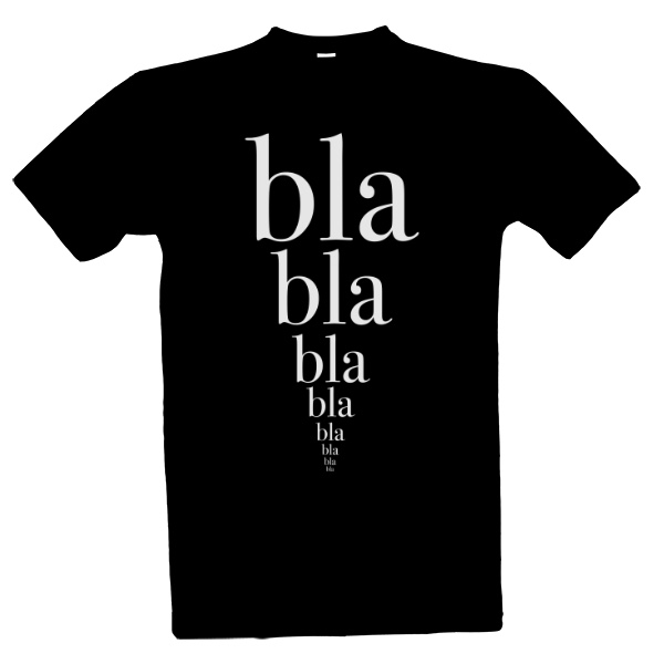 Tričko s potiskem Blablablack