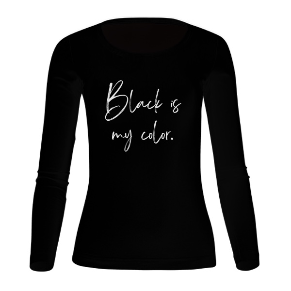 Tričko s potiskem Black is my color