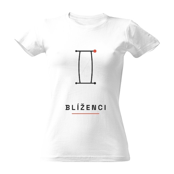 Tričko s potiskem Blíženci – znamení zvěrokruhu (dámské)