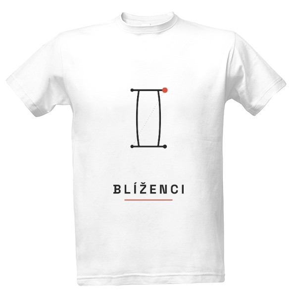 Tričko s potiskem Blíženci – znamení zvěrokruhu (pánské)