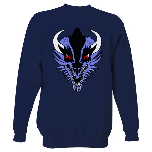 Sweatshirt without hood Unisex Blue dragon md