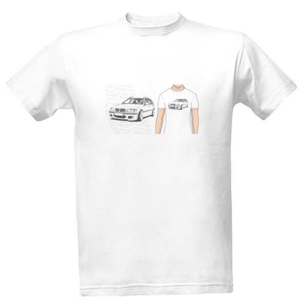 Tričko s potiskem BMW e46 combi - Pánske Tričko