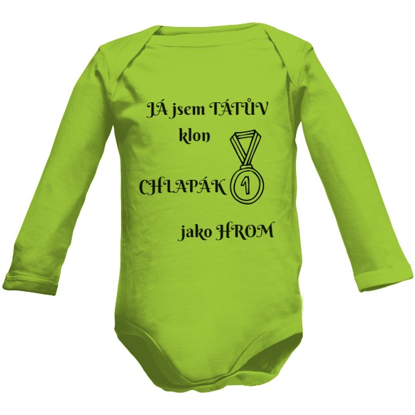 Dětské body Long  s potiskem body chlapak