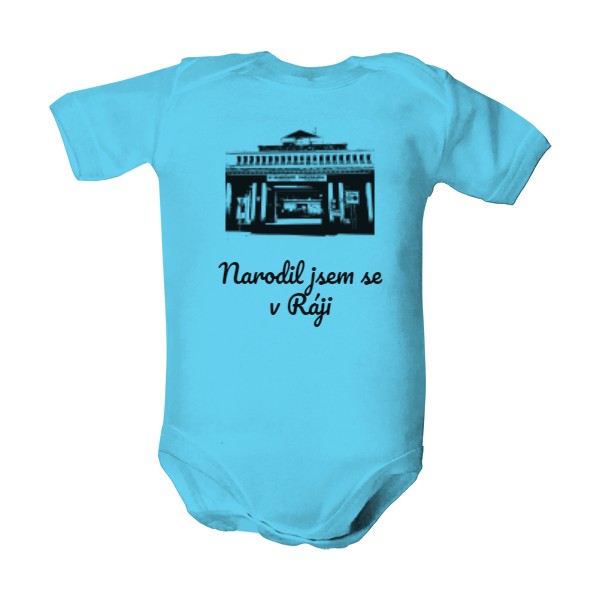 Dětské body  s potiskem Klučičí body - narodil jsem se v Ráji