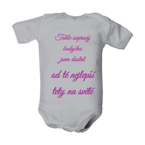 Dětské body  s potlačou Bodyčko od tety