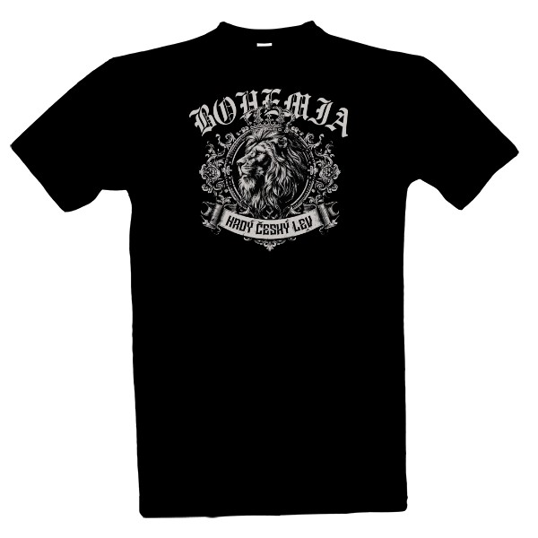 Tričko s potiskem Bohemia-Hrdý český lev