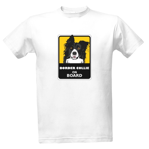 Tričko s potiskem Border Collie on board