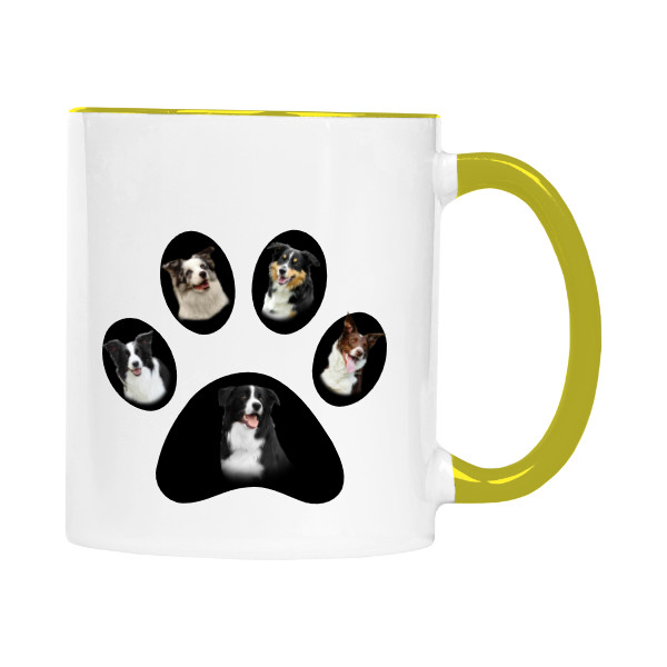 Hrnek malý barevný s potiskem Border kolie