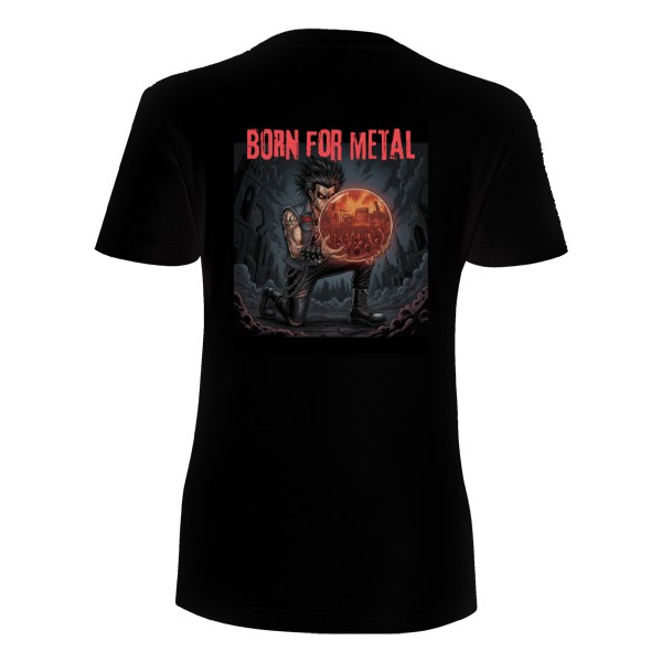 Tričko s potiskem Born for metal lady